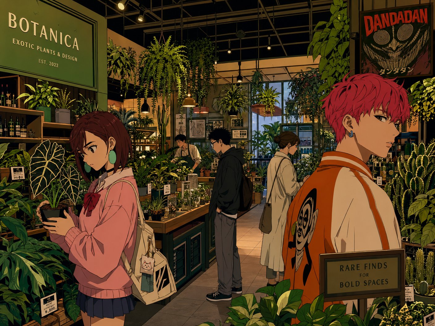 黄色仓库植物门店